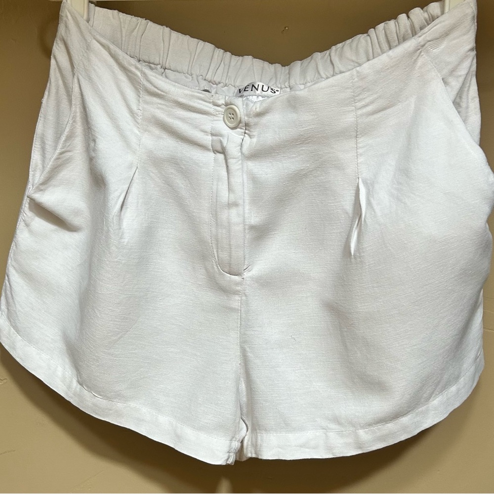 White Linen VENUS shorts